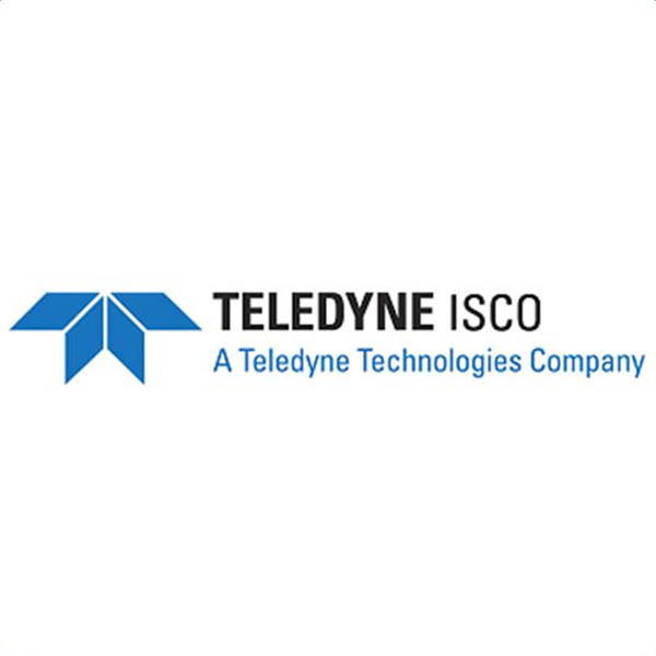 Logo for Teledyne ISCO, featuring a stylized blue geometric design and the text TELEDYNE ISCO with the tagline A Teledyne Technologies Company below in blue.